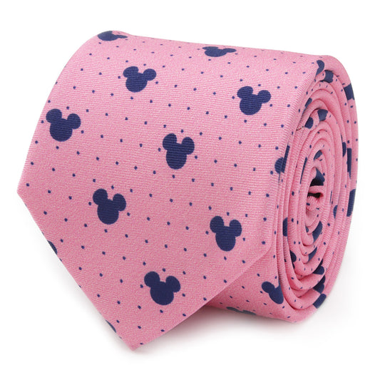 Mickey-Mouse-Dot-Pink-Mens-Tie-Pink-1