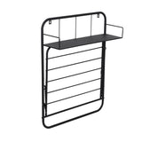 Collapsible Wall-Mounted Clothes Drying Rack with 2 Shelves