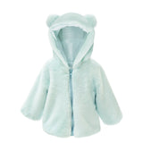 Bear Faux Fur Hooded Baby Coat 12-18M