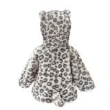 Leopard Faux Fur Hooded Baby Coat 12-18M