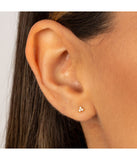 Tiny Cz Cluster Stud Earring Silver