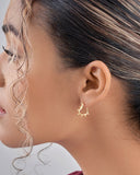 Studded Heart Hoops with Delicate Beads