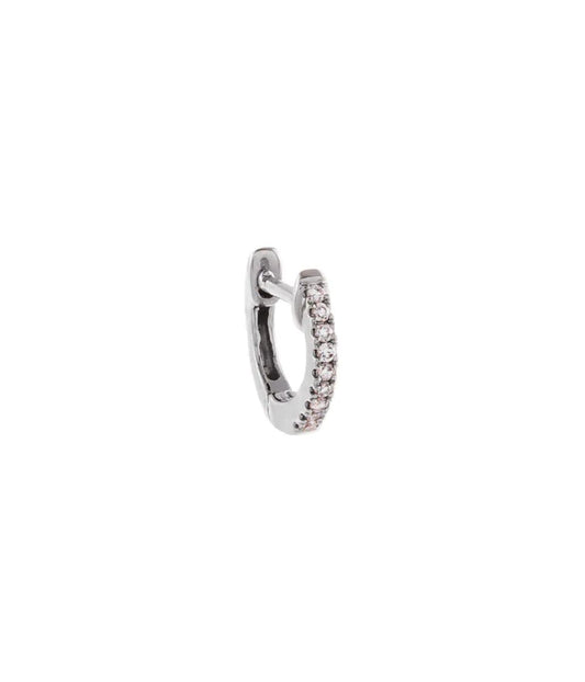 Itty Bitty Diamond Cartilage Huggie Earring 14K White Gold