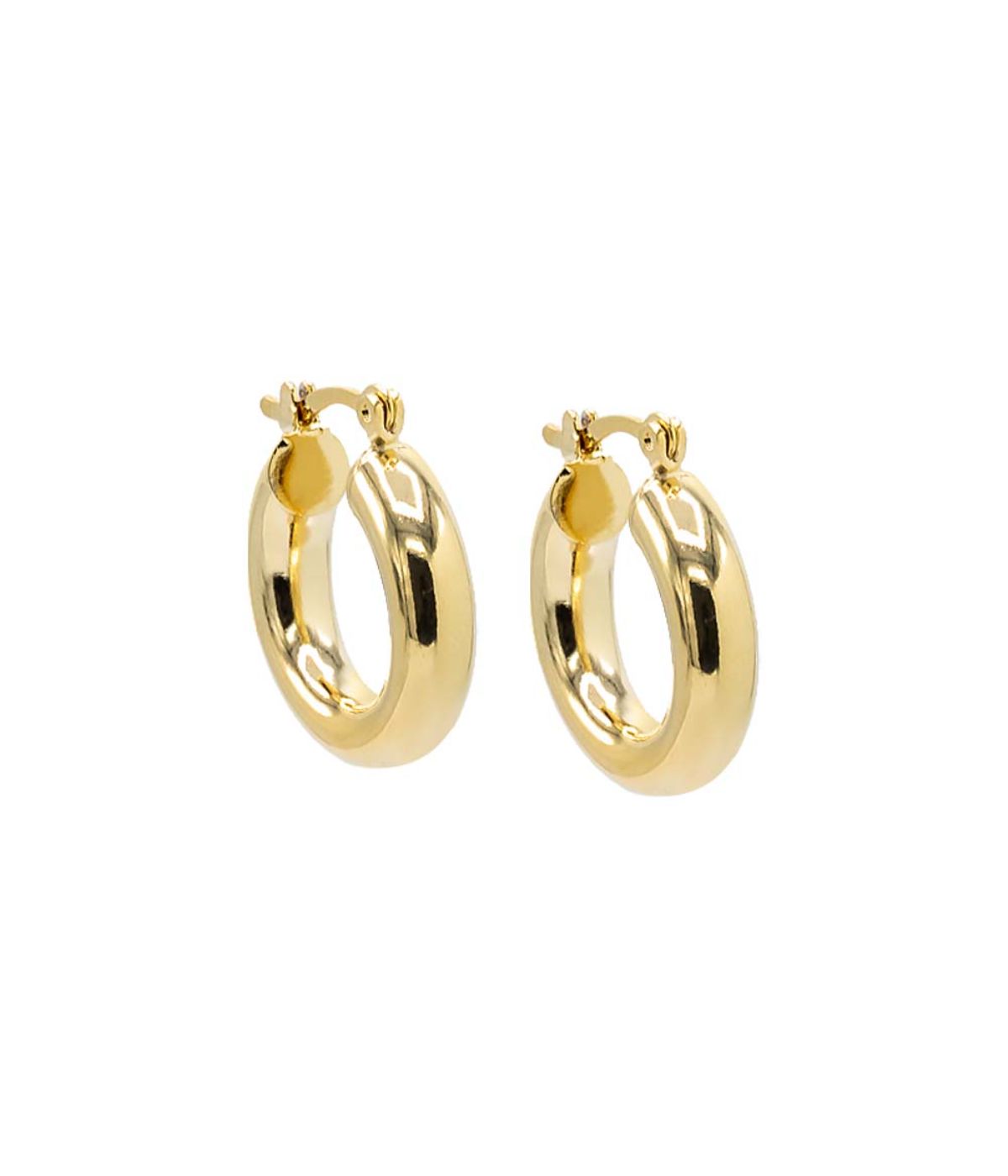 Gold Filled Classic Tube Hoop Earring Gold