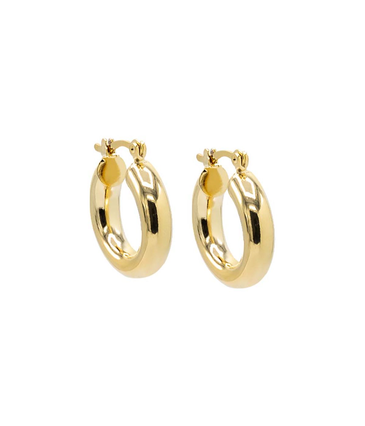 Gold Filled Adina'S Chunky Hollow Hoop Earring Gold