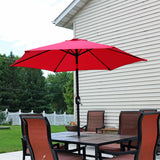 Aluminum Patio Umbrella with Tilt & Crank Shade Control - 7.5' Burnt Orange