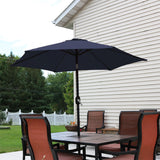 Aluminum Patio Umbrella with Tilt & Crank Shade Control - 7.5' Burnt Orange