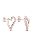 1/10ct TDW Diamond Heart Stud Earrings