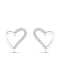 1/10ct TDW Diamond Heart Stud Earrings