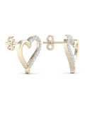 1/10ct TDW Diamond Heart Stud Earrings