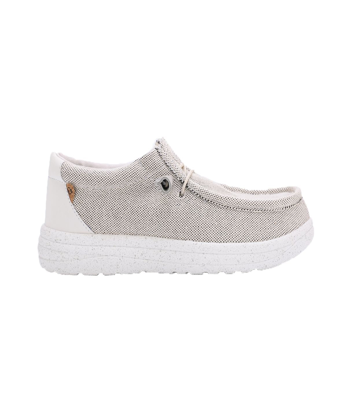 Men's canvas comfort sneaker White