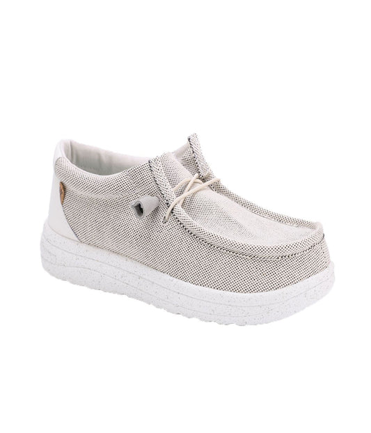 Men's canvas comfort sneaker White