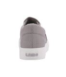 Ladies double gore slip-on shoe in denim, PU or Canvas GREY