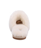 Ladies' slide in plush Australian sheepskin Cream