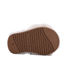 Ladies' slide in plush Australian sheepskin Cream