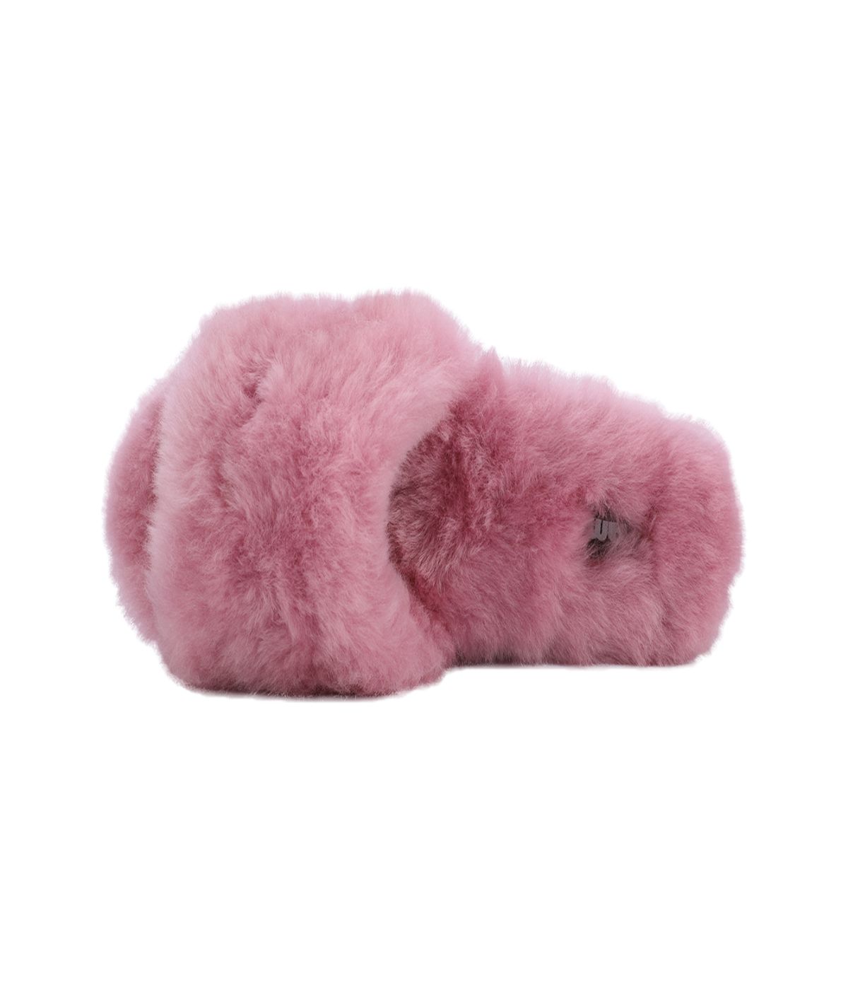 Ladies' slide in plush Australian sheepskin Rose