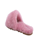 Ladies' slide in plush Australian sheepskin Rose