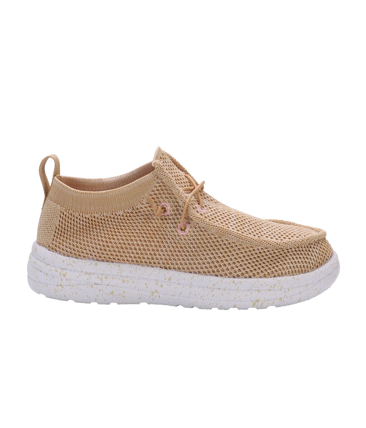 Ladies casual shoe with breathable knit uppers Beige