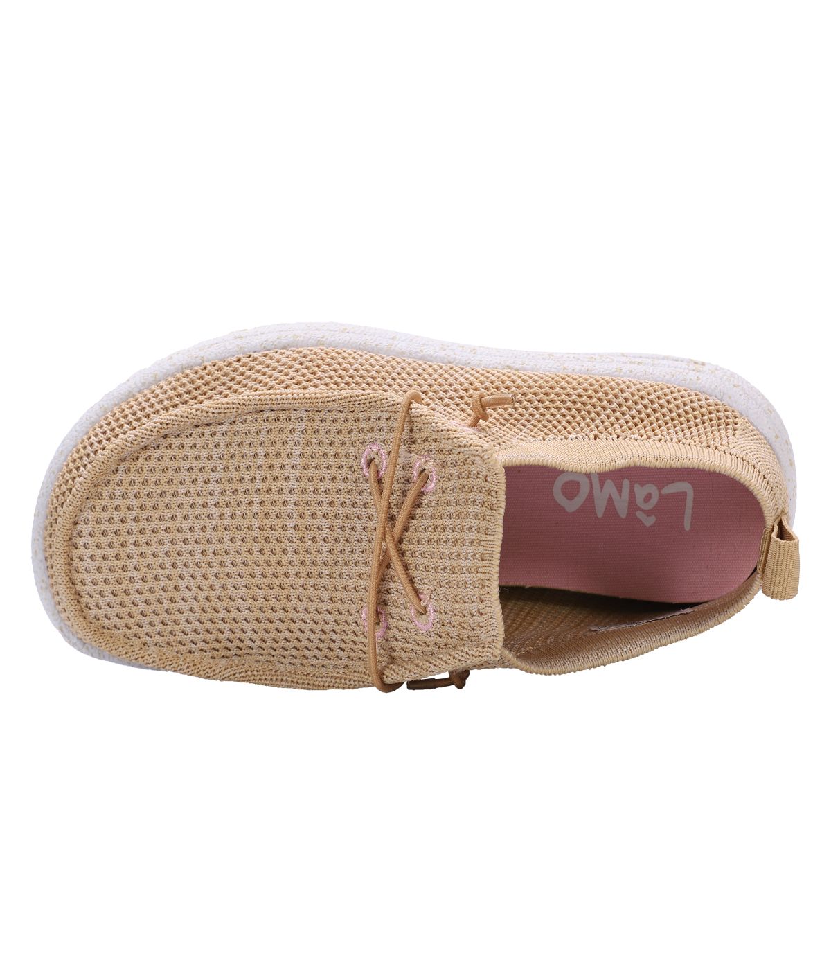 Ladies casual shoe with breathable knit uppers Beige