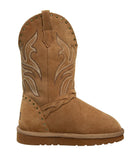 Fur Lined Ladies western-style pull on boot Chestnut