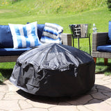 Heavy-Duty Round Fire Pit Cover with Toggle Closure