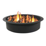 Heavy-Duty Steel Portable Above Ground or In-Ground Round Fire Pit Liner Ring