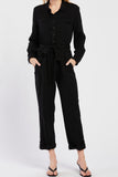 Black Frenzia Utility Jumpsuit