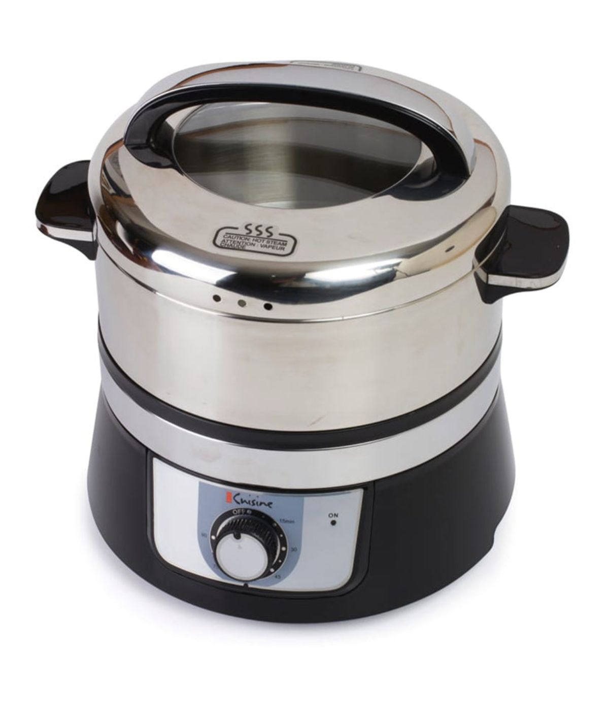 Stainless Steel Electric Food Steamer Black