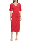 Side Drape Midi Dress