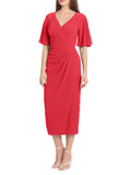 Side Drape Midi Dress