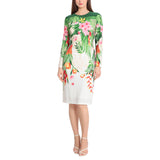 Floral Printed Midi Ladies Dress