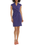 Draped Wrap Front Sheath Dress 2