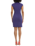 Draped Wrap Front Sheath Dress 2