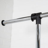 Adjustable Rolling Metal Double Clothes Rack