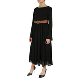 Belted Long Sleeve Dress