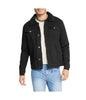  Black Sherpa Collar Black Denim Jacket