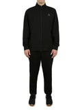 Big & Tall Fully Open Zipper Tracksuit in Black