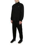 Big & Tall Fully Open Zipper Tracksuit in Black