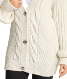 Deep V Cable Cardigan