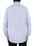 Men's Regular Shirt Blue Check Design 2