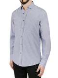 Dark Blue Checkered Dress Shirt