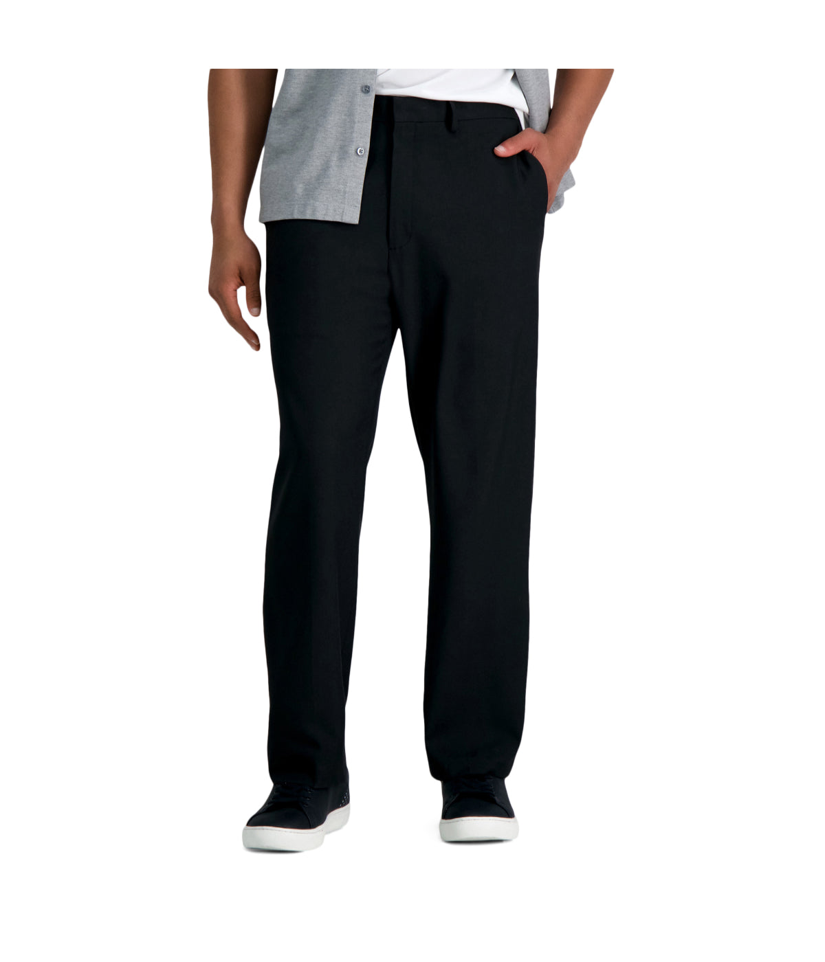 Haggar Men's Premium Comfort Dress Pant-Classic Fit Black