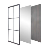 6 Windowpane Metal Frame Wall Mirror