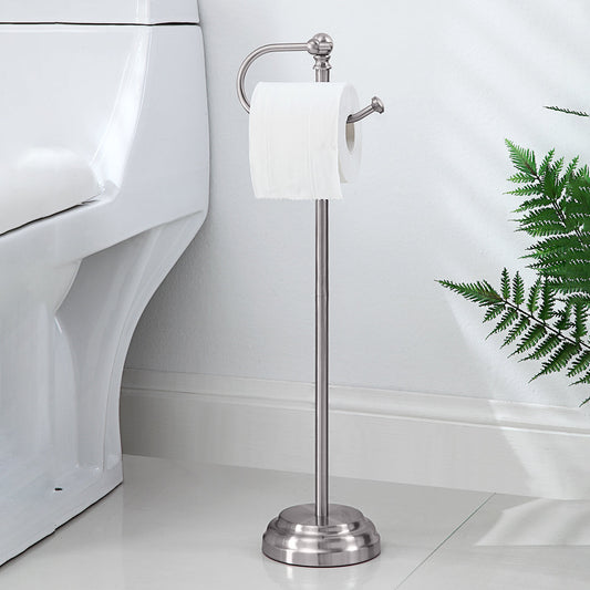 Classic Bathroom Free Standing Toilet Tissue Paper Roll Holder Stand