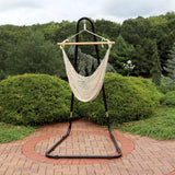 Large Cotton/Nylon Mayan Hammock Chair with Adjustable Stand