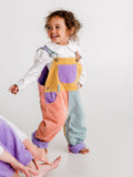 Patchwork Corduroy Overalls