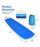 Inflatable Self Inflating Camping Sleeping Mattress With Carrying Bag Blue