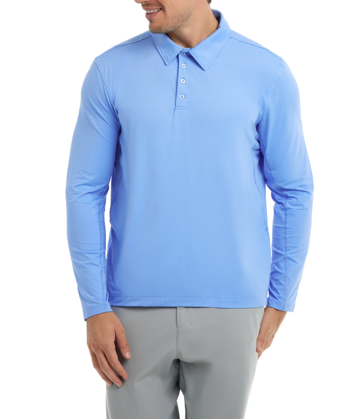 BloqUV Men's UPF 50+ Sun Protection Collared Long Sleeve Polo
