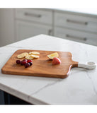 Jeanne Fitz Wood + White Collection Acacia Wood Square Charcuterie Board Brown