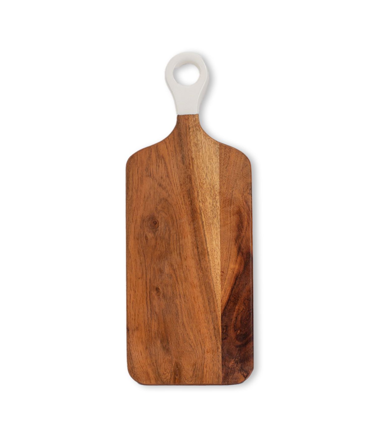 Jeanne Fitz Wood + White Collection Acacia Wood Rectangle Charcuterie Board Brown